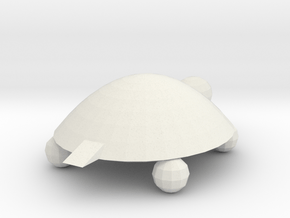 Miniture Turtle in White Natural Versatile Plastic
