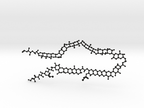 Maitotoxin Molecule Model Normal Size in Black Natural Versatile Plastic