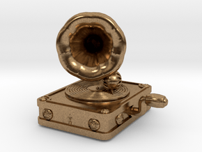 Gramaphone Half Inch Game Piece in Natural Brass