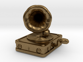 Gramaphone Half Inch Game Piece in Natural Bronze