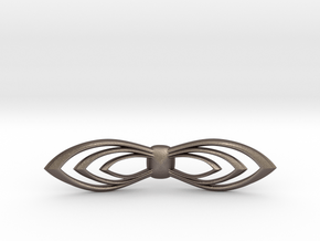  Bow tie/ ties in Polished Bronzed Silver Steel