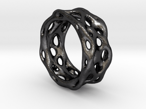 Organixz Ring 1 in Polished and Bronzed Black Steel