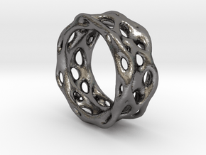 Organixz Ring 1 in Polished Nickel Steel