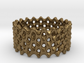 Lattice Ring No.2 in Polished Bronze