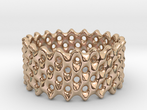 Lattice Ring No.2 in 14k Rose Gold Plated Brass