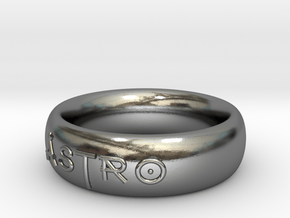 Astro-Ring US Size 10 UK Size T ½  in Polished Silver