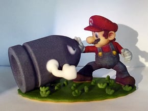 Mario Versus Bullet Bill ! in Full Color Sandstone