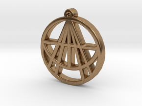 Astralizey Logo Pendant/Keychain in Natural Brass
