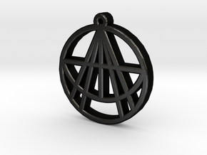 Astralizey Logo Pendant/Keychain in Matte Black Steel