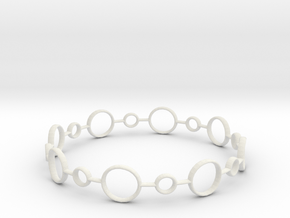 Circle Bracelet in White Natural Versatile Plastic