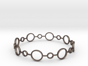 Circle Bracelet in Polished Bronzed Silver Steel