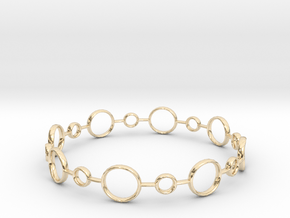 Circle Bracelet in 14k Gold Plated Brass