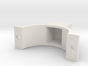 LSR Ring [Front Top] in White Natural Versatile Plastic