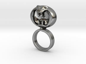 Dark Helmet's ring from Spaceballs Schwartz in Polished Silver