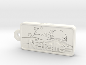 Natalie Name Japanese tag in White Processed Versatile Plastic