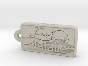 Natalie Name Japanese tag in Natural Sandstone