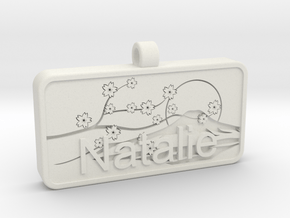 Natalie Name Japanese Tag in White Natural Versatile Plastic