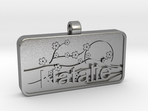 Natalie Name Japanese Tag in Natural Silver