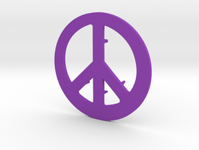 Peace Sign Shower Drain Cover in Purple Processed Versatile Plastic
