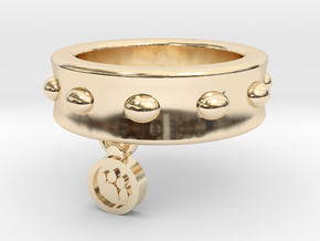 Dog Collar Ring in 14K Yellow Gold