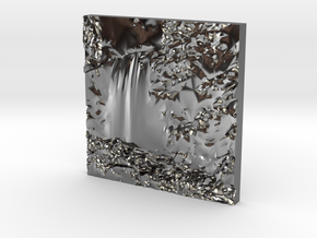 Hopetoun Waterfall in Fine Detail Polished Silver