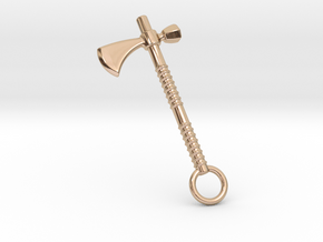 Tomahawk Keychain in 14k Rose Gold Plated Brass
