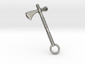 Tomahawk Keychain in Fine Detail Polished Silver