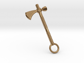 Tomahawk Keychain in Natural Brass