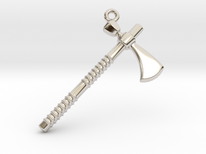 Tomahawk Earring in Rhodium Plated Brass