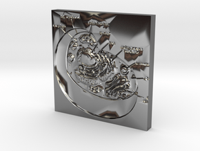 Cell Diagram Yourgenome in Fine Detail Polished Silver