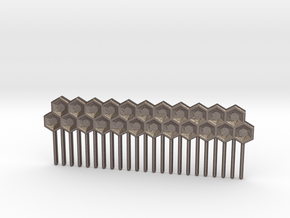 Comb Comb 1 in Polished Bronzed Silver Steel