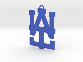 3 inch WAI Symbol Beveled Pendant in Blue Processed Versatile Plastic