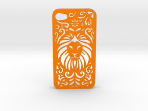Lion Floral Iphone Case 4/4s in Orange Processed Versatile Plastic