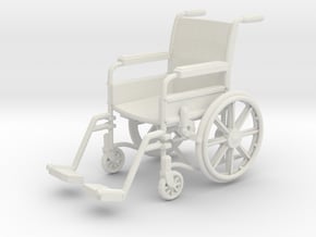 Wheelchair 01. 1:24 Scale in White Natural Versatile Plastic