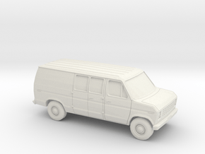 1/87 1975-91 Ford E-Series Delivery Van in White Natural Versatile Plastic