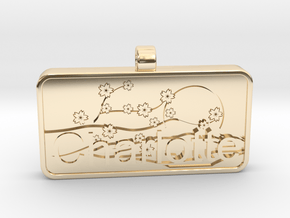 Charlotte Name Tag kanji katakana in 14k Gold Plated Brass