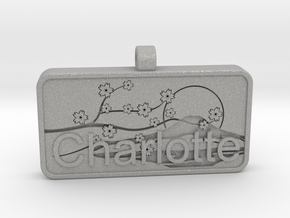 Charlotte Name Tag kanji katakana in Aluminum