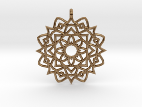 Mandala Pendant in Natural Brass