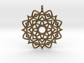 Mandala Pendant in Natural Bronze