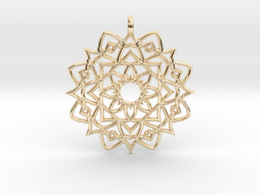 Mandala Pendant in 14K Yellow Gold