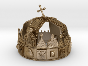 Hungarian Holy Crown - half scale in Polished Gold Steel