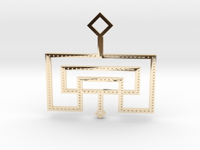 Loft Male- Pendant in 14k Gold Plated Brass