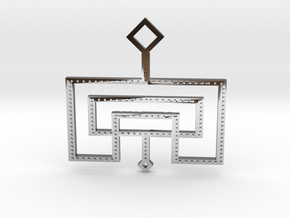 Loft Male- Pendant in Fine Detail Polished Silver
