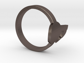 Tagpro Ring in Polished Bronzed Silver Steel