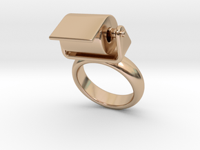Toilet Paper Ring 14 - Italian Size 14 in 14k Rose Gold Plated Brass