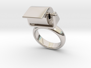 Toilet Paper Ring 14 - Italian Size 14 in Rhodium Plated Brass