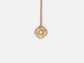 Tiny Knot Pendant "Math Beauty" in Polished Brass