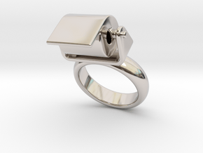 Toilet Paper Ring 16 - Italian Size 16 in Rhodium Plated Brass