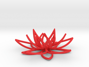 Lotus flower in Red Processed Versatile Plastic
