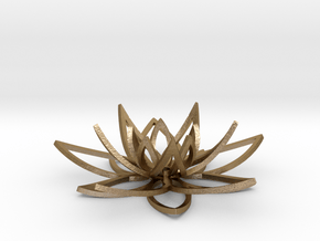 Lotus flower in Polished Gold Steel